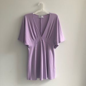 UO Lavender Ribbed Dress